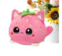 Genérico Cute Plush Cat - Strawberry Kitten Doll Soft Stuffed Toy, Cuddle Cat Figure Decoration, For Kids Boys Girls Women Adults, Birthday Easter Table Display