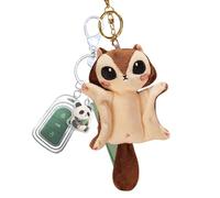 Genérico Cute Plush Keychain - Soft Cartoon Animal Keyring, Flying Squirrel Plush Keychains with Portable Clip, Kawaii Stuffed Keychain Accessory for Handbags Backpacks Purses Phone Case