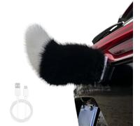 Genérico Cute Plush Tails Car Decoration, Remote Control Electric CarTail, Wagging Moving Tail for CarExterior Decoration, Self Adhesive Removable Car Hanging Aesthetics Ornament