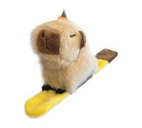 Genérico Cute Plush Wristband - Slap Band Bracelet ¦ Wearable Band, Fabric Slap Bracelet with Flexible Core, Wristband Capybara, Wrist Accessory for Comfort and Playful Appeal