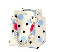 Genérico Cute Polka Dot Handbag for Women - Classic Dot Print, Roomy, Everyday Chic, Soft Rope Handle, Vintage Casual Tote Bag (Blue)