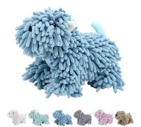 Genérico Cute Puppy Chenille Hand Towel, Chenille Dog Towel, Can be Hung/Stood, Quick Dry Animal Design Towels, for Bathroom Kitchen (Blue,1pcs)