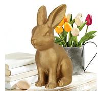 Genérico Cute Rabbit Sculpture - Resin Desk Accessory, Spring Themed Animal Decoration Realistic Texture Bunny Statue | Compact Interior Art for Car Dashboard, Sheltered Patio