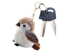 Genérico Cute Realistic Bird Keychain - Lively Sparrow Plush Toy Pendant | Soft Stuffed Animal Bag Charm, Car Decoration & Backpack Accessory For Kids