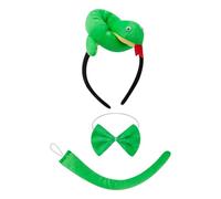 Genérico Cute Snake Headband, Animal Hair Hoop, 12 Inches Costume Band with Bowtie Tail, Soft Fabric Dress Accessory, Cosplay Prop with Fun Style, Party Costume for Carnival Stage Performance School