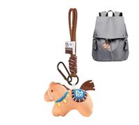Genérico Cute Stuffed Animal, New Year Mascot Doll Keychain Pendant, 20.5x9cm Symbol Of Success Plush Horse Keychain, For Holiday Birthday Celebration Boys Girls Children Backpack Wallet Handbag