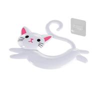 Genérico Cute Towel Holder - Kitten Wall Decor Hook, Adhesive Animal Storage Bar with No Drill Base, Metal Space Saver, Ideal for Workplace Bathroom Guest Room Hand Drying