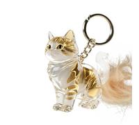 Genérico Cute Transparent Cat-Shaped Pet Hair Storage Box - Cat Hair Collector | Pet Ĥair Keepsake Pendant With Keychain | Animal ĤairKeepsake Box For Keychains Bag Charms