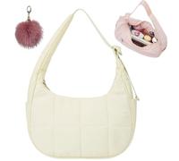 Genérico Cute Waterproof Nylon Shoulder Bags, Quilted Handbag with Adjustable Shoulder Strap, Small Lightweight Hobo Handbag