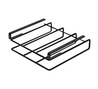 Genérico Cutting Board Holder For Cabinet Door - Over The Door Organizer | Multipurpose Shelf Rack With Hooks For Kitchen Utensils & Tools, 1-Pack, Rustproof Metal, No-Drill, Black.