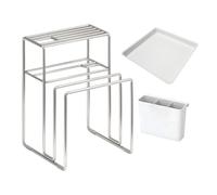 Genérico Cutting Board Organizer, Chopping Bakeware Rack, Multifunctional Stand with Stainless Steel Frame, Space, Saving Rack Design Storage, Solution for Kitchen, Cabinet, Home Use