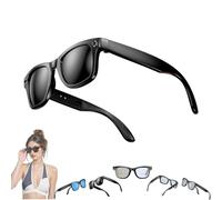 Genérico Cyanvue Ai Smart Glasses, 8mp Camera Glasses with Music & Call Features, Bluetooth Glasses with 144 Translation, Voice Assistant, Clear Sound with Smart Touch Control, for Men Women (A)