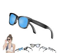 Genérico Cyanvue Ai Smart Glasses, 8mp Camera Glasses with Music & Call Features, Bluetooth Glasses with 144 Translation, Voice Assistant, Clear Sound with Smart Touch Control, for Men Women (B)