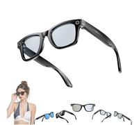 Genérico Cyanvue Ai Smart Glasses, 8mp Camera Glasses with Music & Call Features, Bluetooth Glasses with 144 Translation, Voice Assistant, Clear Sound with Smart Touch Control, for Men Women (C)