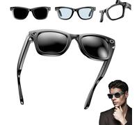 Genérico Cyanvue Ai Smart Glasses, 8MP Camera Glasses with Music & Call Features, Waterproof Ai Bluetooth Smart Eyeglasses for Men with Camera, Remote Video Recording & Anti-Blue Light (Sunglasses)