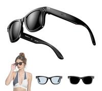 Genérico CyanVue AI Smart Glasses,8MP Camera Glasses with Music & Calls, Bluetooth, AI Translator 144 Languages & Accents, Voice Assistant,Clear Sound with Smart Touch Control,for Men Women (Black)