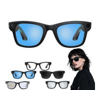 Genérico CyanVue AI Smart Glasses, Smart Glasses with Camera and Bluetooth, 800W Camera & 1080P,AI Translator, Voice Assistant UV Protection,Anti-Blue Light Glasses Everyday Wear (Blue)