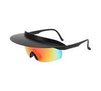 Genérico Cycling Sunglasses, Sports Visor, Mirrored Frame, Uv Protection Lens, Lightweight Wraparound Design, for Running Hiking Fishing Driving Golfing Outdoor Use, 6.7x2.17 Inches