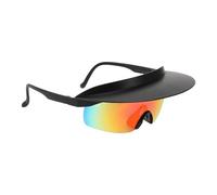 Genérico Cycling Sunglasses, Sun Hat Frame, 6.7x2.17in Mirrored Visor Glasses, Uv Protection Sports Shades for Hiking Backpacking Baseball Climbing Camping Fishing and Driving