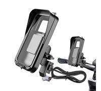 Genérico Cycling Supplies | Motorcycle Cell Phone Mount | Waterproof Handlebar Phone Mount with Rain Cover For Driving Road Navigation GPS Viewing Video Recording Calling Entertainment