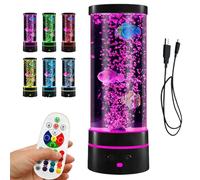 Genérico Cylindrical Bubble Fish LED Lamp, Color-Changing Aquarium With 17 Modes, Decorative Mood Lamp For Bedroom, Kids Room, Living Room, Parties, Fun Gift For Children