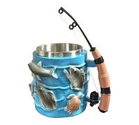 Generico Da Caffè - 300 ml Forma ergonómica con motivo 3D a tema | Portabebidas con casquillo para caña | para leche, , agua, té, cerveza, papá, novio, abuelo, tío