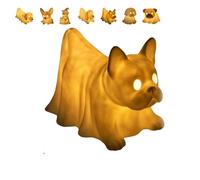 Genérico Dachshund Ghost Lamp, French Bulldog Halloween Glowing Ghost Dog Figurines, Cute Halloween Decor Statues Nightlight for Dog Lovers, Home Decor Gift for Bedroom (D)