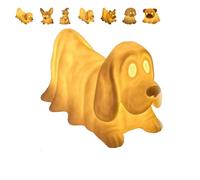 Genérico Dachshund Ghost Lamp, French Bulldog Halloween Glowing Ghost Dog Figurines, Cute Halloween Decor Statues Nightlight for Dog Lovers, Home Decor Gift for Bedroom (E)