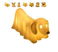 Genérico Dachshund Ghost Lamp, French Bulldog Halloween Glowing Ghost Dog Figurines, Cute Halloween Decor Statues Nightlight for Dog Lovers, Home Decor Gift for Bedroom (A)