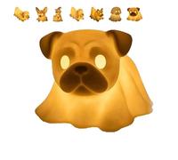Genérico Dachshund Ghost Lamp, French Bulldog Halloween Glowing Ghost Dog Figurines, Cute Halloween Decor Statues Nightlight for Dog Lovers, Home Decor Gift for Bedroom (B)