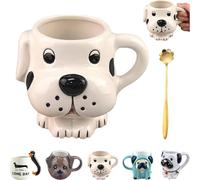 Genérico Dachshund Mug Ceramic Dog Coffee Cup, Sausage Dog Mug with Handle, Cute Animal Drinking Cup 3D Hand Painted Water Cups Funny Gift for Dogs Lover