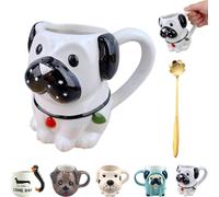 Genérico Dachshund Mug Ceramic Dog Coffee Cup, Sausage Dog Mug with Handle, Cute Animal Drinking Cup 3D Hand Painted Water Cups Funny Gift for Dogs Lover