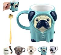 Genérico Dachshund Mug Ceramic Dog Coffee Cup, Sausage Dog Mug with Handle, Cute Animal Drinking Cup 3D Hand Painted Water Cups Funny Gift for Dogs Lover