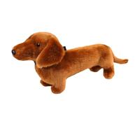 Genérico Dachshund Plush - Realistic Design, Soft Touch Cute Doll, Stuffed Dog Toy | Dachshund Puppy Companion Decorative Ornament For Girl Boys Party Bedroom Sofa Car