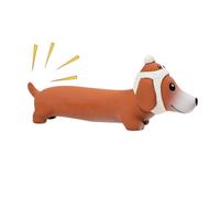 Genérico Dachshund Shape Pet Biting Game with Sound, Small Squeaky Dog Toys |Heavy Chewer Teething Toys - For Home Enrichment Playtime Outdoor Indoor Exercise Apartment Backyard