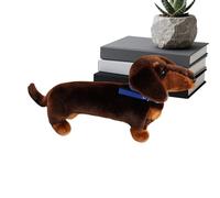 Genérico Dachshund Stuffed Animal - Cute Dog Plush Hugging Toy for Bedtime Comfort | Soft Fabric with Realistic Long Body & Weighted Paws for Kids, Adults, Nursery and Home Decoration