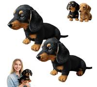 Genérico Dachy 2.0 Ai Powered Plush Dog, Dachy 2.0, Interactive Dachshund Plush Toy, Dachshund Sofa Ornaments and Decorations, for Dog Lovers (2pcs,Black)
