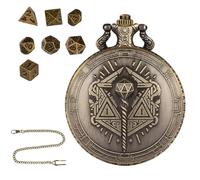 Genérico Dados De Reloj De Bolsillo - Juguete De Juego De Mesa Retro Brillante | Accesorio De Colección Inspirado En La Mágica | Dados Portátiles Para Lês Juegos De Mesa, Lez Noches De Juegos Y