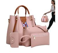 Genérico Damenhandtaschen Leder Clutch Umhängetasche Mit Griff Klassische Tragetasche | Handtasche Für Damen Elegant Modisch Schultertasche Für Alltag Büro Feier Reise Abend Hochwertiges Accessoire