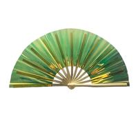 Genérico Dance Popping Fan, Plegable Reflective Performance Prop, Holographic Fantasy Effect, Lightweight Design, Smooth Open Close Mechanism, Festival Ready, Music Carnival Accessory