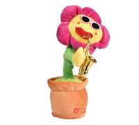 Genérico Dancing Flower Toy - Sunflower Music Doll, Electric Plush Figure | Electric Musical Singing Plush Toy, Big Red Lips Sunflower Light Speaker Figure with Kids Birthday Parties
