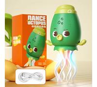 Genérico Dancing Octopus Toy, Dancing Squid, Electric Crawling Octopus, Cool Light Music Show, Standing Performance, with A USB Charging Cable (Green)