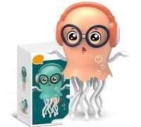 Genérico Dancing Squid Toy, Dancing Jellyfish Toy, 2025 New Tummy Time For, with Led Light and Music,Funny Squid For Office Desk Decor (Orange)