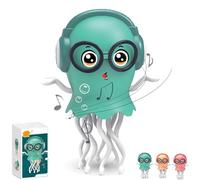 Genérico Dancing Squid Toy, Magic Dancing Octopus Toy, Automatic Evasion Crawling Octopus, with Music and Light (Green)