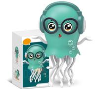 Genérico Dancing Squid Toy, Magic Dancing Octopus Toy, Smart Tentacle Explorer, with Led Light and Music, Crawling Dancing Automatic Obstacle Sensor (Green)