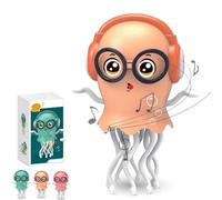 Genérico Dancing Squid Toy, Magic Dancing Octopus Toy, Smart Tentacle Explorer, with Led Light and Music, Crawling Dancing Automatic Obstacle Sensor (Orange)