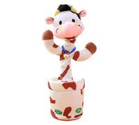 Genérico Dancing Stuffed Animals | Interactive Kids Animal Toys | Electric Rabbit Plush Toy | Talking Stuffed Animal Doll | Plush Talking Cow Talking Features For Childrens