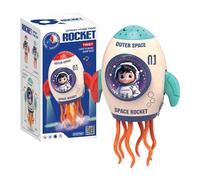 Genérico Dancing Toy - Rechargeable Rocket with Lighted Projector and Music, Interactive Doll for Festival, Holiday, Indoor Home, Table, Event, Party, Family, Boys and Girls Ages 3+