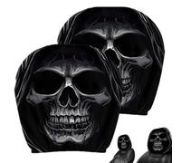 Genérico Dark Skull Headrest Covers Breathable Non Slip Fit Prank Prop