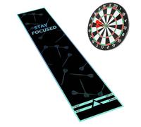 Genérico Dart Mat Floor - Non Slip Crystal Velvet Throw Line, Portable Dart Board Floor Mat with Throw Line Marking, Protective Training Carpet for Game Room, Club, Office and Tournament Use